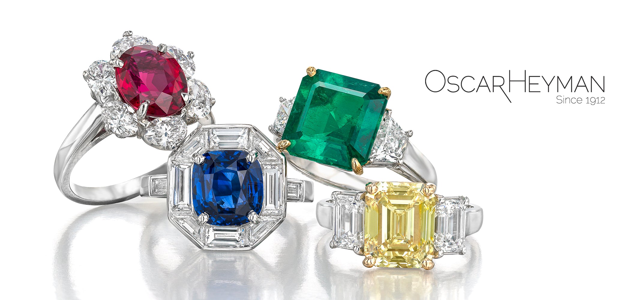 Oscar Heyman 18K Yellow Gold Oval Diamond and Sapphire Ring – The Verma  Group